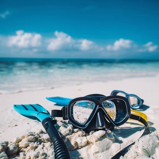 Snorkeling gear for beach water activities