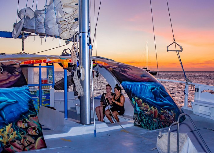 Dolphin Catamaran sunset cruise in Aruba